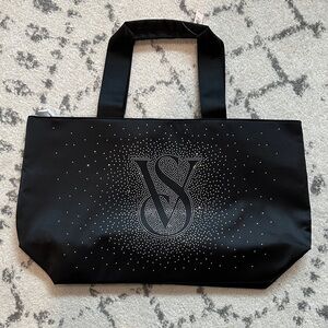 Victoria's Secret Black Tote with Silver Accents